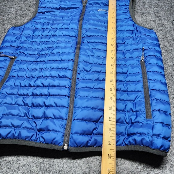 Eddie Bauer Mens 700 Down Filled Performance Packable Baffled Vest Blue Small - Picture 8 of 8